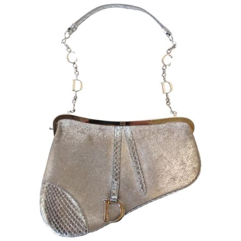 dior silver saddle bag.